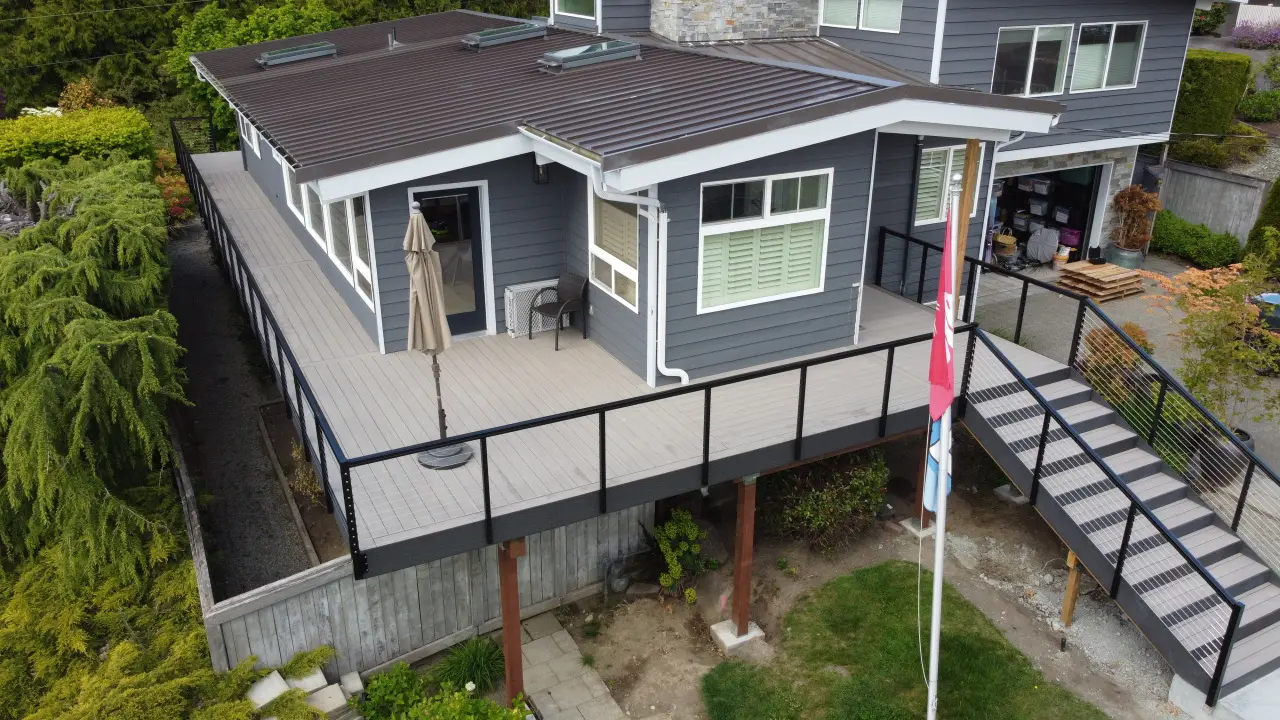 Elevated Composite Deck after