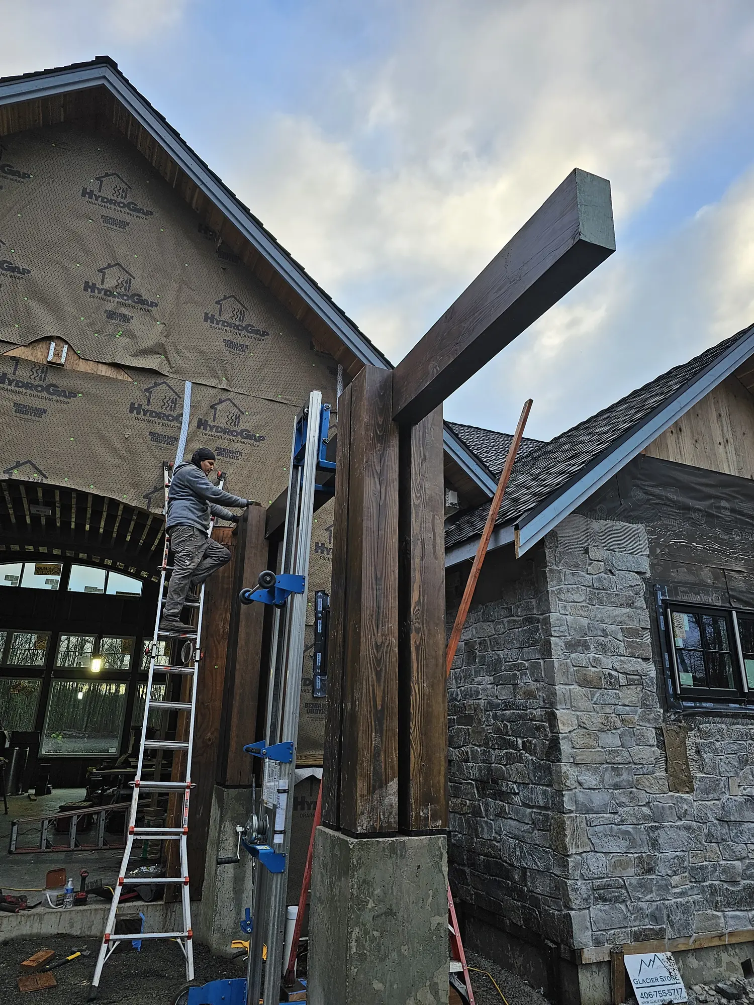 Post-and-beam, raised by hand